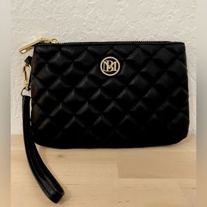 Studio Badgley Mischka quilted vegan wristlet black